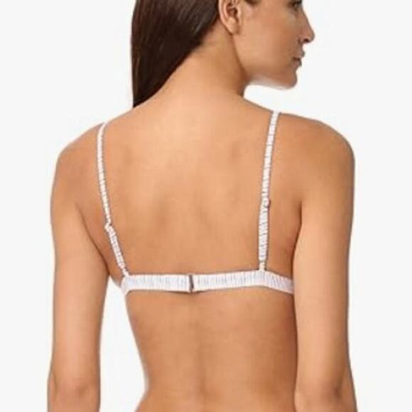 Eberjey Women Taylor Lines Bikini Top Size M Multicolor Pinstriped Swimwear NWT - Picture 3 of 9